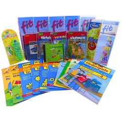 Schulbox für die dritte Klasse - verschiedene Übungshefte und Lernspiele