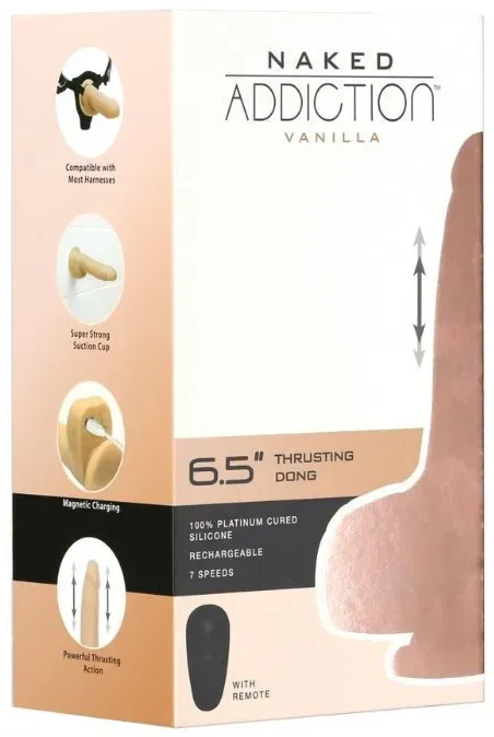 Naked Addiction Dildo 'Thrusting“ Vibrator 1 St beige