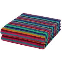 CAWÖ Lifestyle-7048 Duschtuch-Set - 2er-Set Mehrfarbig Schwarz