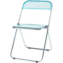 [en.casa] Stühle, Pornainen 2er Set Hellblau, transparent