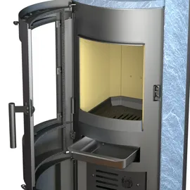 THERMIA Kaminofen München Naturstein grau 7 kW