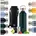 Thermosflasche 1L doppelwandige Trinkflasche Edelstahl 1L Isolierflasche 1L frei Edelstahl Trinkflasche Teeflasche Trinkflasche 1L Sportflasche 1000ml Dark Green