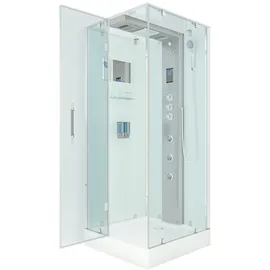 AcquaVapore Dampfdusche Duschtempel Sauna Dusche Duschkabine D38-10L3-EC 90x90 cm mit 2k Scheiben Versiegelung