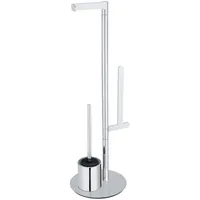Wenko WC-Bürstengarnitur Polvano Silber/Schwarz (25382100)