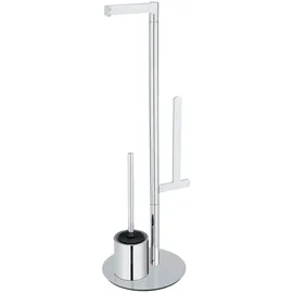 Wenko WC-Bürstengarnitur Polvano Silber/Schwarz (25382100)