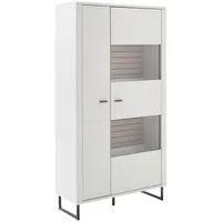 MCA Furniture Vitrine LOUISIANA (BHT 100x185x37 cm, - BHT