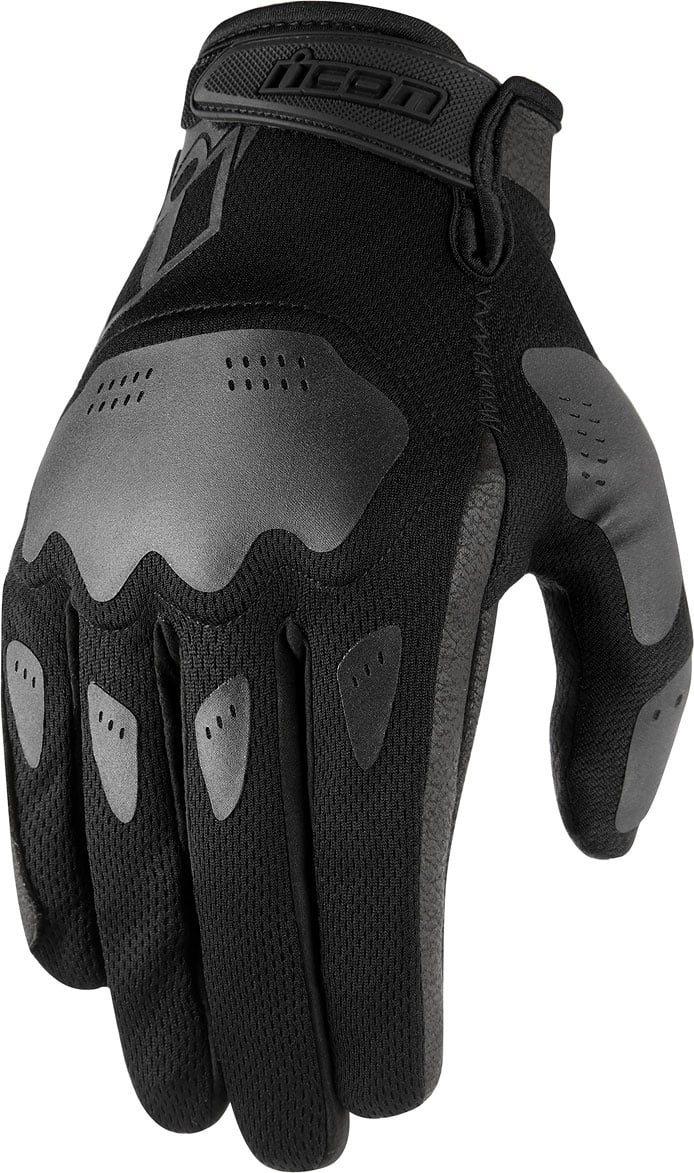 Icon Hooligan, Gants - Noir - S