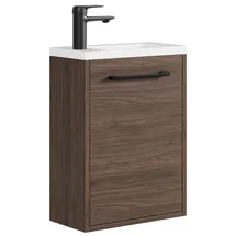 Badplaats B.V. Badezimmer Badmöbel Set Florence Walnuss 40cm)