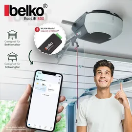 BELKO Garagentorantrieb EcoLift 800 2,24 m schwarz