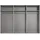 WIMEX »Rimini by fresh to go, weiß oder graphit mit schwarzen Metallgriffen«, inklusive LED Beleuchtung, 3 Breiten: 200, 250 oder 300cm, 216cm hoch