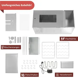 Lemodo Räucherofen 80 cm Silber