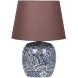 Beliani Tischlampe Porzellan Braun Kegelform NEIRA