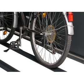 Mendler Fahrradgarage HWC-L56c Fahrradbox abschließbar Metall 160x113x209cm anthrazit
