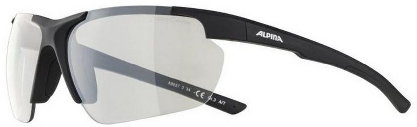 Alpina Sports Sportbrille Defey HR Halbrahmen Sonnenbrille für Multisport schwarz