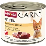 Animonda Carny Kitten 200g Dose Katzennassfutter 24 x 200 Gramm Geflügel Cocktail