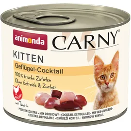 Animonda Carny Kitten 200g Dose Katzennassfutter 24 x 200 Gramm Geflügel Cocktail