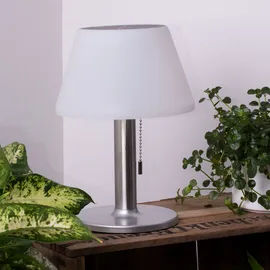 GLOBO 33548 - LED-Solarleuchte LED/3,7V IP44 - Mattes Chrom/Weiß/Schwarz