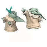 Hasbro F1254 Wars The Bounty Collection The Child 5,5 cm großer The Mandalorian Baby Yoda, mit Frosch-Snack und Macht-Pose, Figuren 2er-Pack