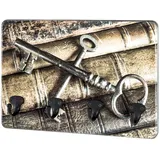Haku-Möbel Schlüsselbrett 30 x 21 x 6 cm Schwarz