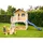 Axi Spielhaus Marc 432 x 293 x 212 cm Braun/Weiß mit Blauer Rutsche