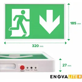 enovalite LED-Fluchtwegleuchte inkl. Notstromeinheit
