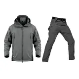 Herren-Set Aus Skijacke Und Hose, Männer Winter Warme Kapuze Verschleißfeste Wasserdichte Skianzüge 2-teiliges Set, Mountain Winddichtes Snowboard Inklusive Gürtel, Zum Skifahren (Color : Brown, Siz - 3XL