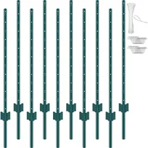Vevor Zaunpfosten 4 Fuß 10er-Pack Grün/Metall