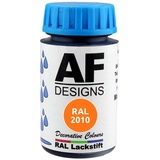 Alex Flittner Designs Lackstift RAL 2010 SIGNALORANGE glänzend 50ml Holz Metall Möbel Bad Retuschierlack Reparaturlack