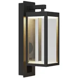 LUCANDE LED Wandleuchte außen Ferdinand (spritzwassergeschützt (Modern) in Schwarz aus Aluminium Von