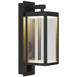 LUCANDE LED Wandleuchte außen Ferdinand (spritzwassergeschützt (Modern) in Schwarz aus Aluminium Von