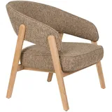 ZUIVER Lounge Chair Bright Polyester 69 x 76 x 71 cm Braun