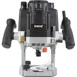 Trend T8 12mm Dual-Mode Oberfräse für die Werkstatt, Entwickelt für den Einsatz per Hand und am Frästisch, 2200 W, 230V, Schwarz, T8EK/EURO