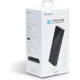 TP-Link UH720 USB 3.0 Hub mit netzteil, 2 × 2,4A Ladeports, 5 Gbit/s High-Speed USB Splitter, Netzadapter & USB-Kabel, kompatibel mit Windows, Mac OS, Linux, für Laptop, PC, Tablet