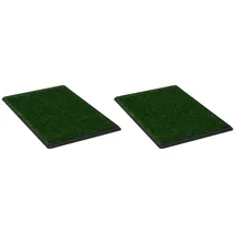 vidaXL Haustiertoiletten 2 Stk. 76 x 51 x 3 cm Grün