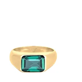 Elli PREMIUM Ring Siegelring Edelstein Trend Statement 925 Silber