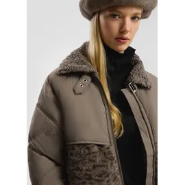 QS Wattierte Jacke im Materialmix grün L