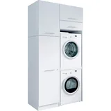laundreezy Mehrzweckschrank-Set 118 x 238 x 68 cm Weiß