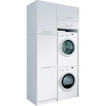 laundreezy Mehrzweckschrank-Set 118 x 238 x 68 cm Weiß
