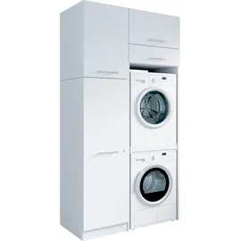 laundreezy Mehrzweckschrank-Set 118 x 238 x 68 cm Weiß