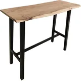 SIT Möbel SIT, schwarz (natur, schwarz, schwarz, natur), B:124,5cm H:112cm T:51cm, Tische, Bartisch