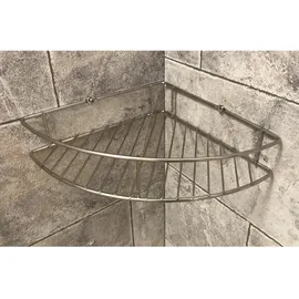 Fackelmann Dusch Eckablage 20 x 20 x 4,8 cm, Edelstahl