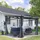 Outsunny Pergola 2,97 x 2,95 m inkl. Seitenteile Dunkelgrau