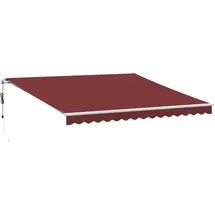 vidaXL Markise Automatisch 400 x 350 cm burgunderrot