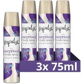 Unilever Impulse Be Surprised Deo & Body Spray 3 x 75 ml
