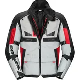Spidi Crossmaster Textiljacke H2Out - Hellgrau/Schwarz/Rot / M