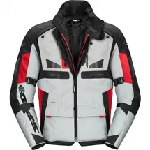 Spidi Crossmaster Textiljacke H2Out - Hellgrau/Schwarz/Rot / M