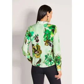 Madeleine Hemdbluse Elegante Bluse mit Hemdkragen grün 36