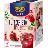 KRÜGER Glitzerista Limo Granatapfel-Kirsch, mit echtem Glitzer-Schimmer, 200g (10x 20g Sachets)