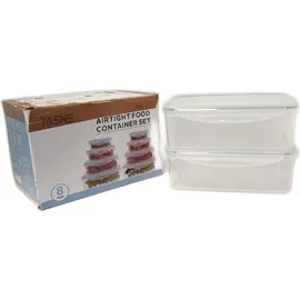 yashe Frischhaltedose transparent 1 l 8-teiliges Set