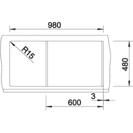 Blanco Metra XL 6 S Einbau vulkangrau + Excenterbetätigung